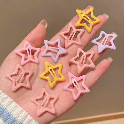 3#Pink star clip combination