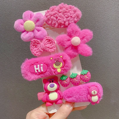 2strawberry bear flower 8-piece set