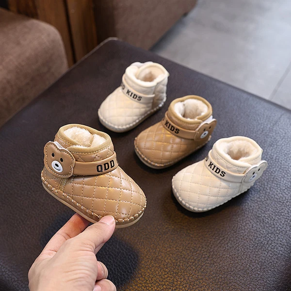 Snow Boots Girls' Velvet Cotton Winter Soft-Soled Baby Shoes