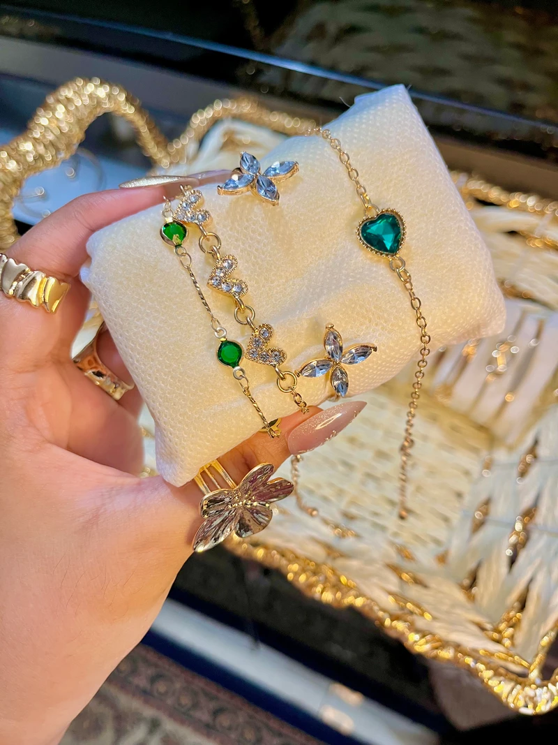 4 pcs Green Love Bracelet Set ✨