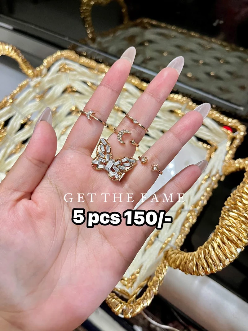 5 pcs Butterfly Rings Set ✨💍