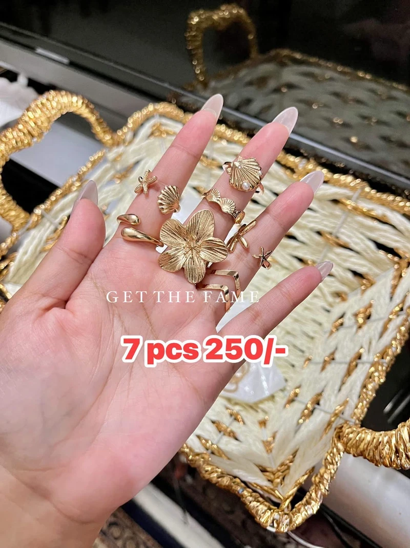 7 pcs Sea Shell Rings Set ✨💍
