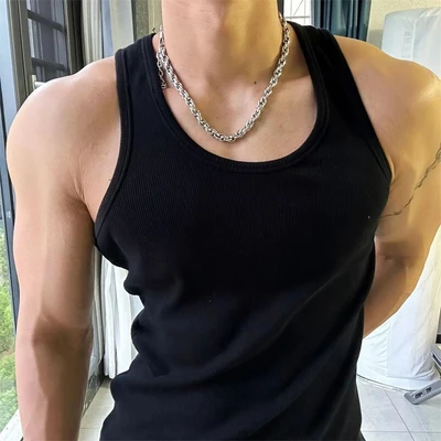 pure cotton vest black