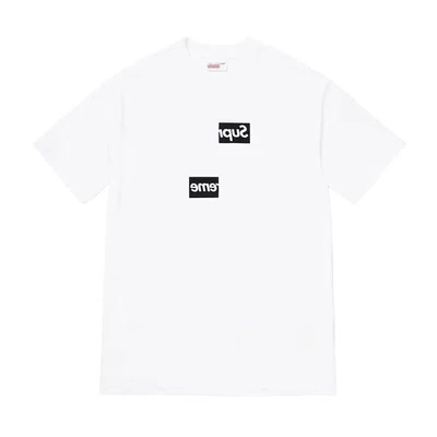 Joint model fw18 wrong slotpatchwork logo american trendy t-shirt, same couple model for men and women, white
