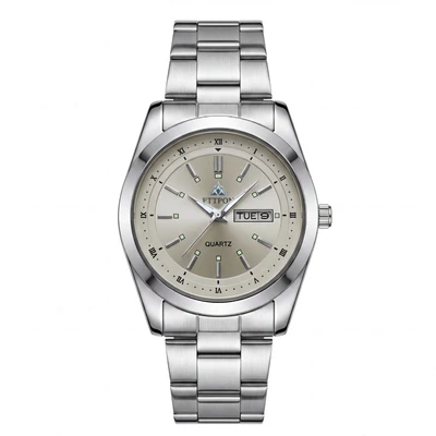 Silver-white champagne gray dial