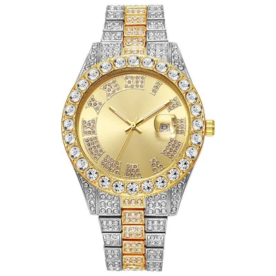 Gold roman numerals on a glossy background