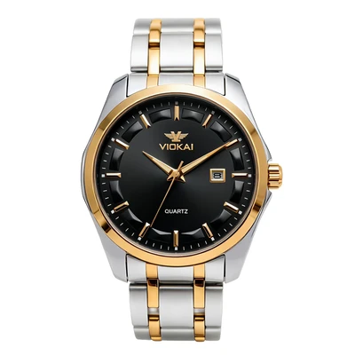 Two-tone case with black dial