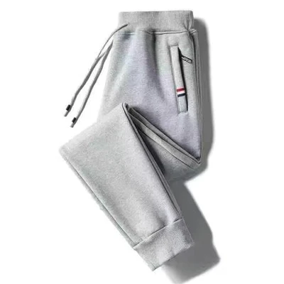 Red label zipper leggings light gray [autumn style]