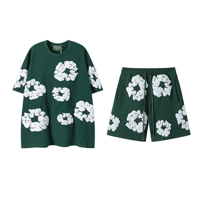 Short sleeve suit green