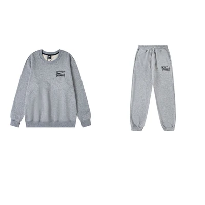 8904 Gray Suit [Embroidered and Fleece-Lined]