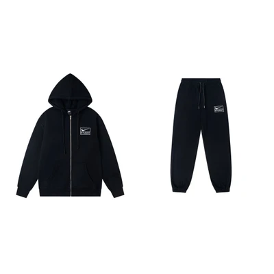 8906 Black Suit [Embroidered and Fleece-Lined]