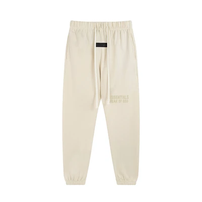 338 apricot-colored pants with flocked lettering