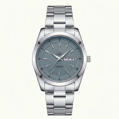 Silver-white cement gray dial