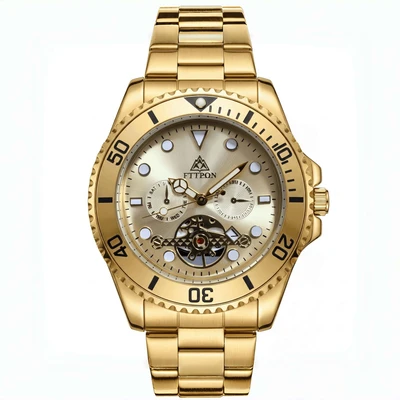 Gold case, gold dial