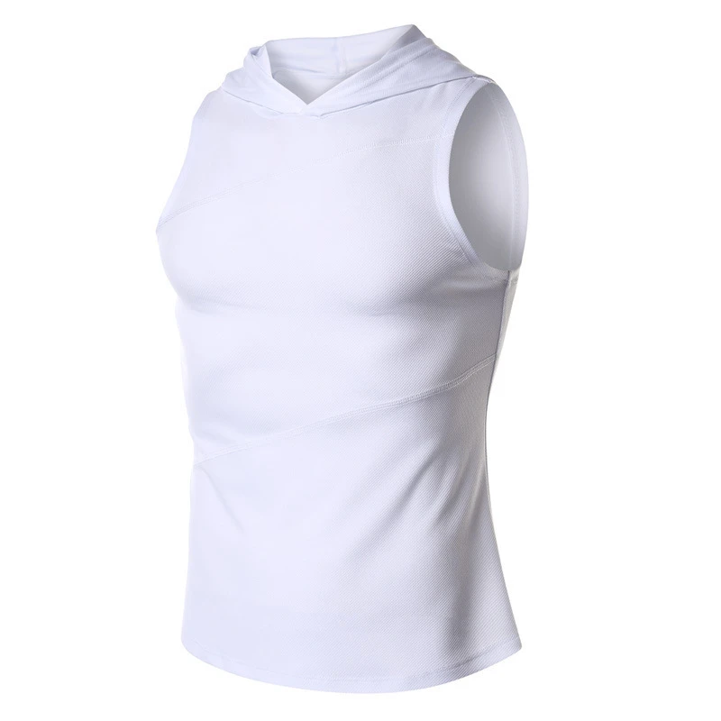 2020 Summer new sports fitness vest men's hooded sleeveless European and American style muscle vest men's wholesale
