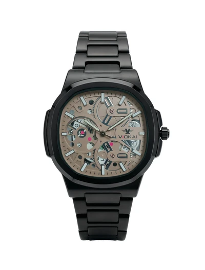 Black case, gray dial