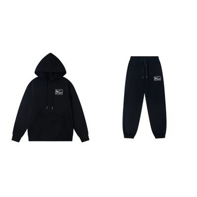 8905 Black Suit [Embroidered and Fleece-Lined]