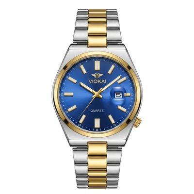 Two-tone case with blue dial