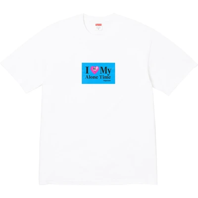 Supreme ss26 classic fashionheartletter printing casual short sleeve t-shirt men and women same style white