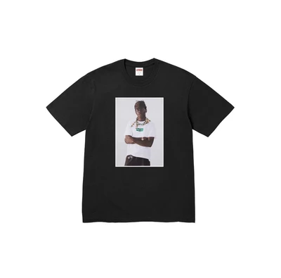 Supreme fw24 yang changqing's same style round neck t-shirt for men and women, black