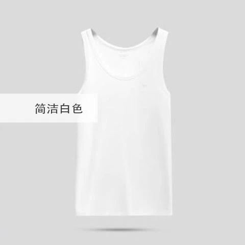 Thin Men's Round neck cotton vest tight bottoming slim fit fitness hurdle sports summer white breathable undershirt
