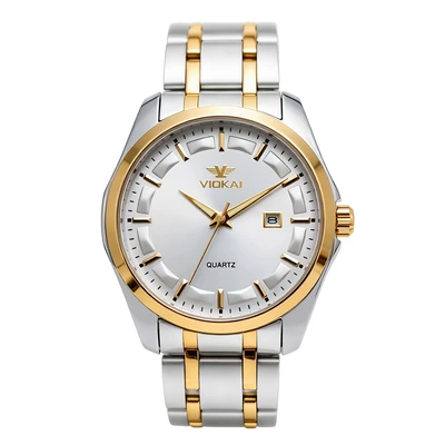 Two-tone case with white dial
