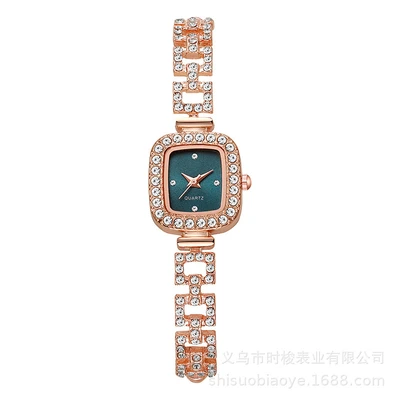 Rose gold blue dial cord