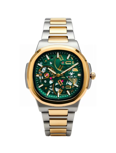 Two-tone green dial