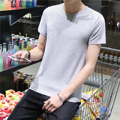 Light gray round neck