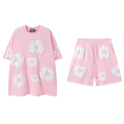 Short sleeve suit pink