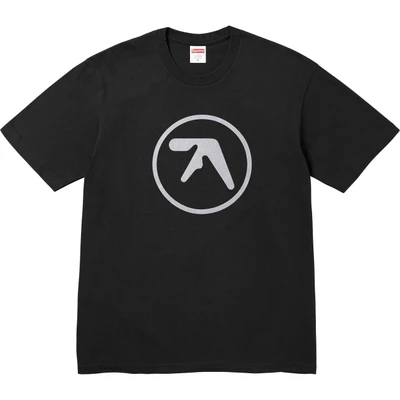 Supreme aphex twin joint chest printinglogocrew neck short-sleeved t-shirt, same style for men and women, black