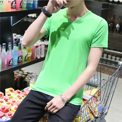 Light green V-neck