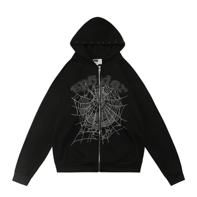235 black hooded zipper