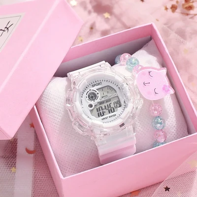 White watch (colorful luminous)