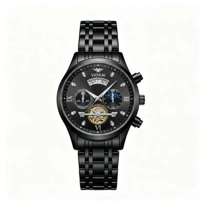 Black case black dial