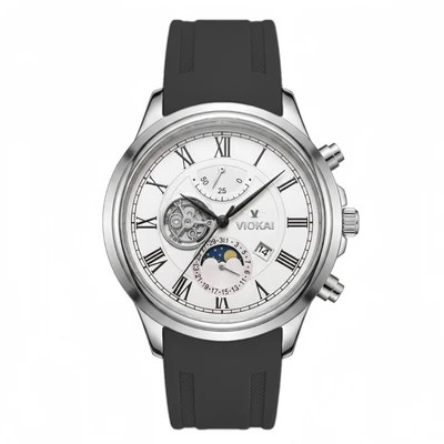 White case, white dial