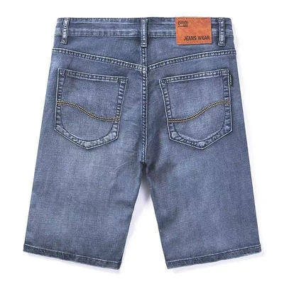866 blue|(high quality) five-quarter pants