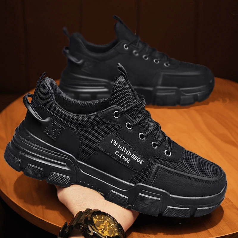 Work shoes men's spring 2024 new men's shoes non-slip wear-resistant work shoes men's construction site casual sneakers sneaker