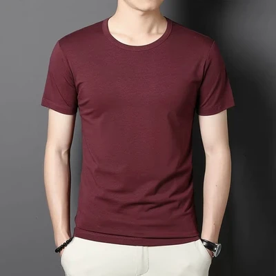 Short sleeve burgundy