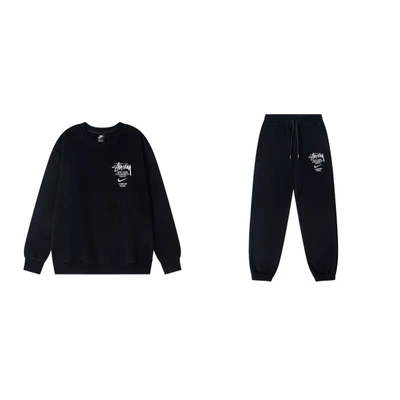 8908 Black Suit [Embroidered and Fleece-Lined]