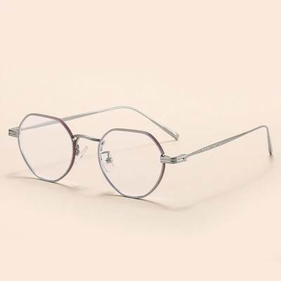 Silver frame purple edge