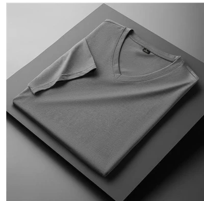 Dark gray V-neck
