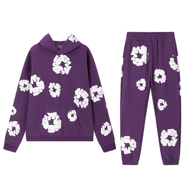 Sweatshirt suit purple
