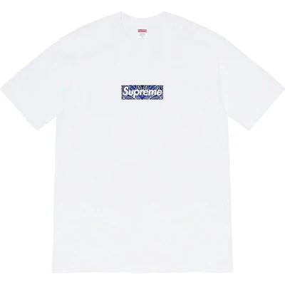 Supreme fw19 cashew flower logo short sleeve american trendy t-shirt men and women same style white