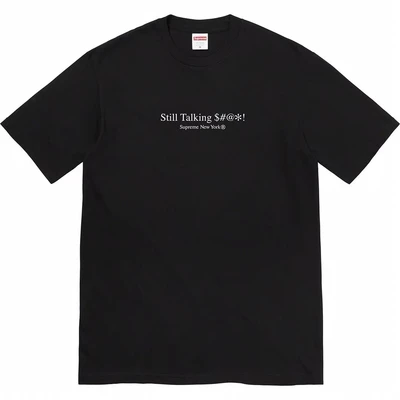 Supreme ss22letterlogoprinting short-sleeved american trendy t-shirt for men and women, black