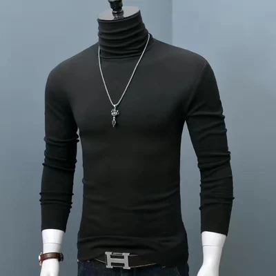 Black full high collar