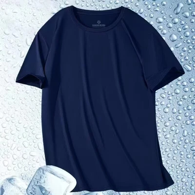 002 short sleeve navy blue