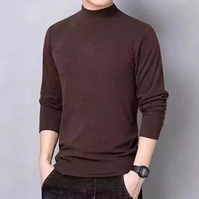 Derong half turtleneck brown