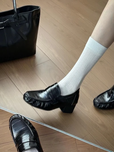 Black (4.5cm) crocodile pattern