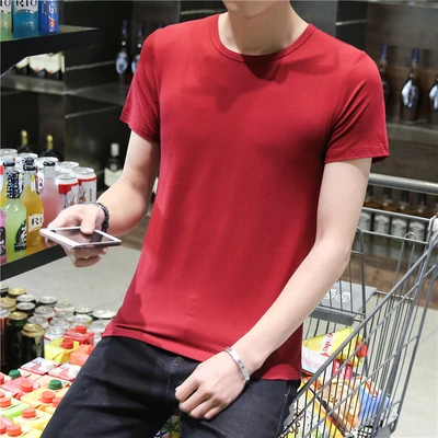 Wine red round neck (slightly faded)